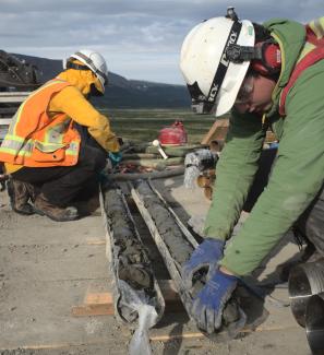 Graphite Creek Project workers on site