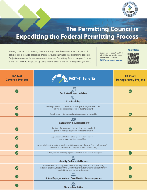 Factsheet FAST-41 Benefits Covered v Transparency